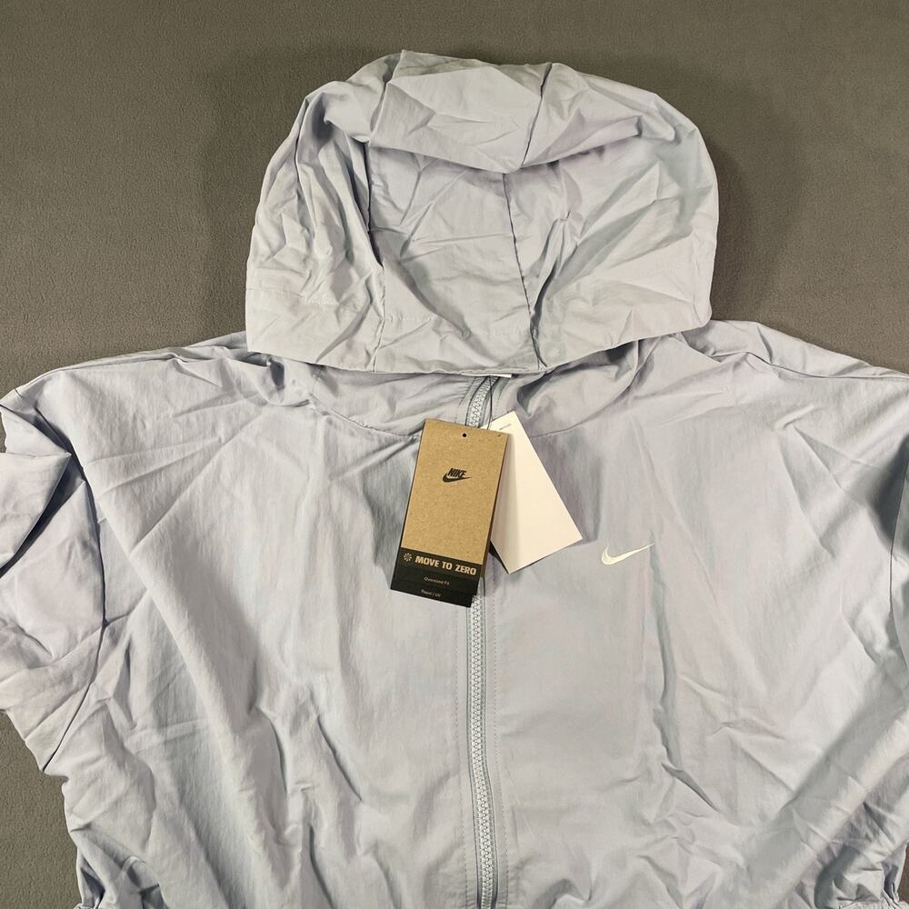 Nike Womens Everything Woven Oversized Jacket Blue Medium FN3669-440 - Picture 3 of 9